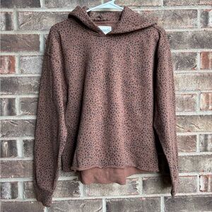 Abercrombie and Fitch Leopard Print Cropped Hoodie XS